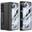 GKK 10691 For Samsung Galaxy Z Fold6 5G Case with Clear Screen Film Magnetic Hinge Kickstand Phone Cover - Black - 1