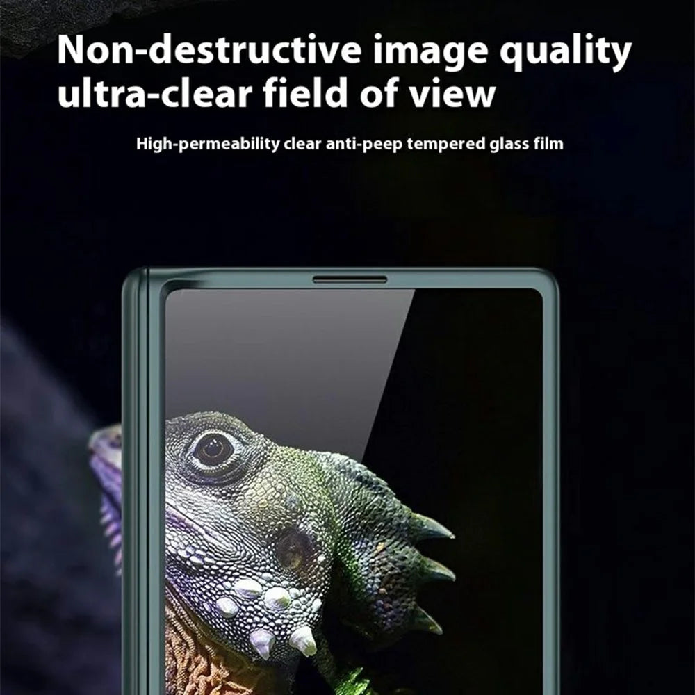 GKK 10691 For Samsung Galaxy Z Fold6 5G Case with Privacy Screen Film Magnetic Hinge Kickstand Phone Cover - Green - 7