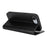 For iPhone 17e / 16e Case Crazy Horse Texture Split Leather Wallet Phone Cover - Black - 3