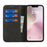 For iPhone 17e / 16e Case PU Leather Calf Textured Magnetic Closing Smart Phone Cover - Black - 2