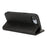 For iPhone 17e / 16e Case PU Leather Calf Textured Magnetic Closing Smart Phone Cover - Black - 3