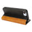 For iPhone 17e / 16e Case Calf Texture 3 Card Slots Color Splicing Leather Phone Cover - Black + Yellow - 3