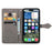 For iPhone 17e / 16e Wallet Case Mandala Flower Leather Phone Cover Stand - Grey - 3