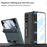 GKK For Samsung Galaxy Z Fold5 5G Case Hard PC Phone Cover with Clear Screen Film Magnetic Hinge - Wine Red - 2