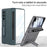 GKK For Samsung Galaxy Z Fold5 5G Case Hard PC Phone Cover with Clear Screen Film Magnetic Hinge - Wine Red - 7