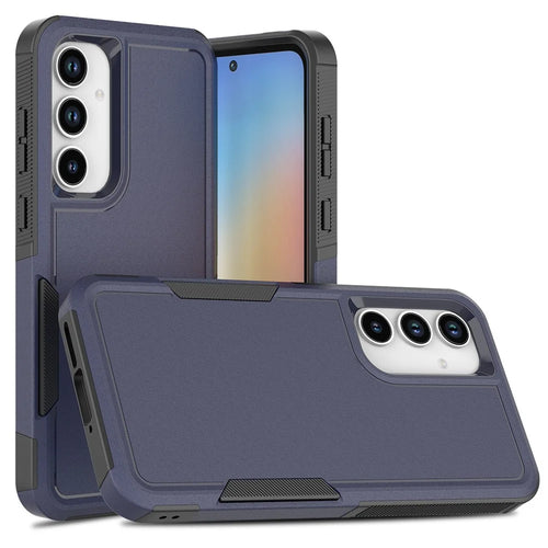 For Samsung Galaxy A56 5G Case 2 in 1 PC + TPU Shockproof Phone Cover - Dark Blue - 1