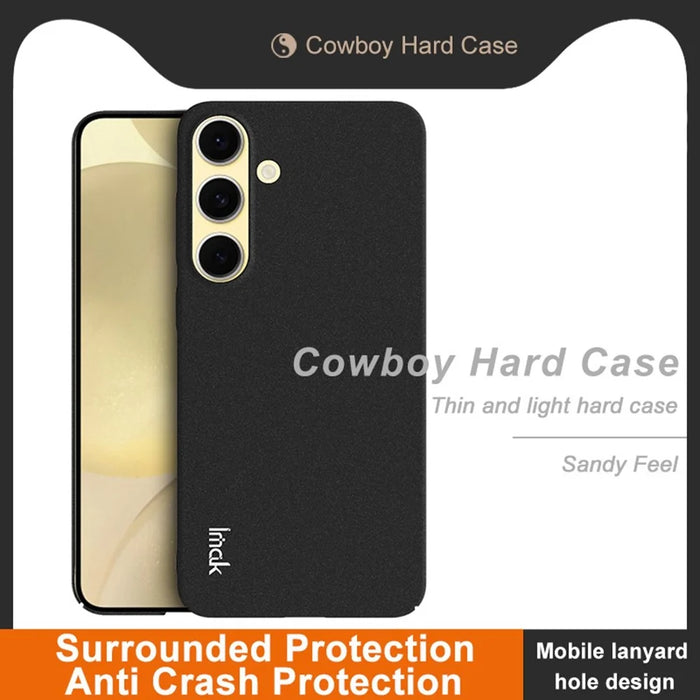 IMAK For Samsung Galaxy S25 Cowboy Hard Case PC Phone Back Cover - Matte Black - 2