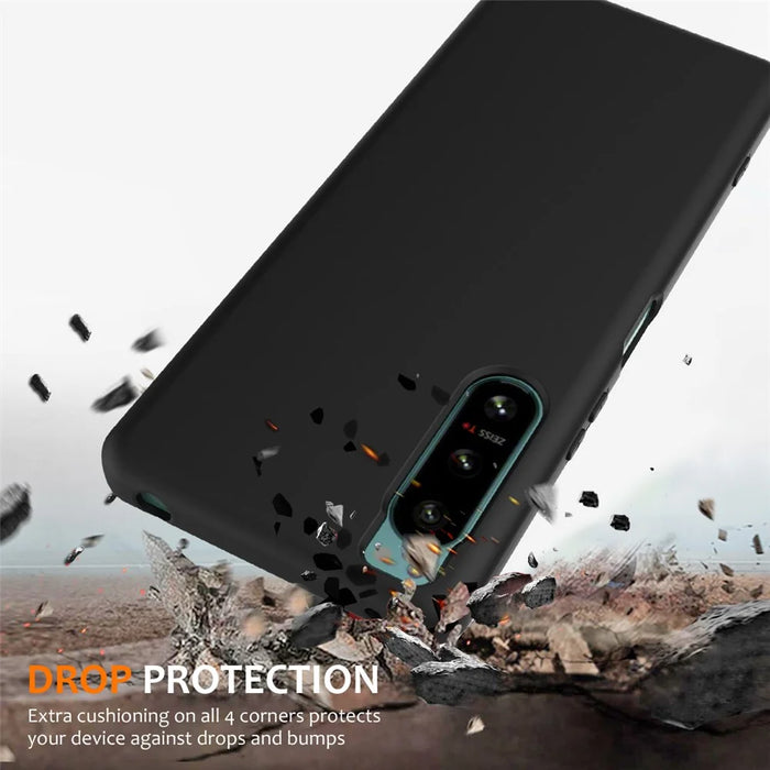For Sony Xperia 5 IV 5G Liquid Silicone Case with Strap Magnetic Case Phone Cover - Black - 2