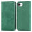 For iPhone 17e / 16e Leather Case with Card Holder Magnetic Absorption Phone Cover - Green - 2