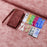 For iPhone 17e / 16e Zipper Wallet Case Geometry Lines Leather Phone Cover with Strap - Red - 5