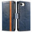 CASENEO For iPhone 17e / 16e Phone Cases  PU Leather Cover Stand with RFID Blocking Wallet - Dark Blue - 2