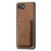 For iPhone 17e / 16e Case Compatible with MagSafe Leather Back Cover with Detachable Card Holder - Brown - 2