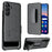 For Samsung Galaxy S25 Case PC + TPU Sliding Screen Cover Kickstand Phone Shell with Clip - 1
