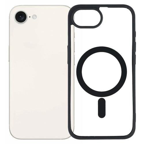 For iPhone 17e / 16e Case Compatible with MagSafe TPU + Acrylic Matte Phone Cover - Black - 1