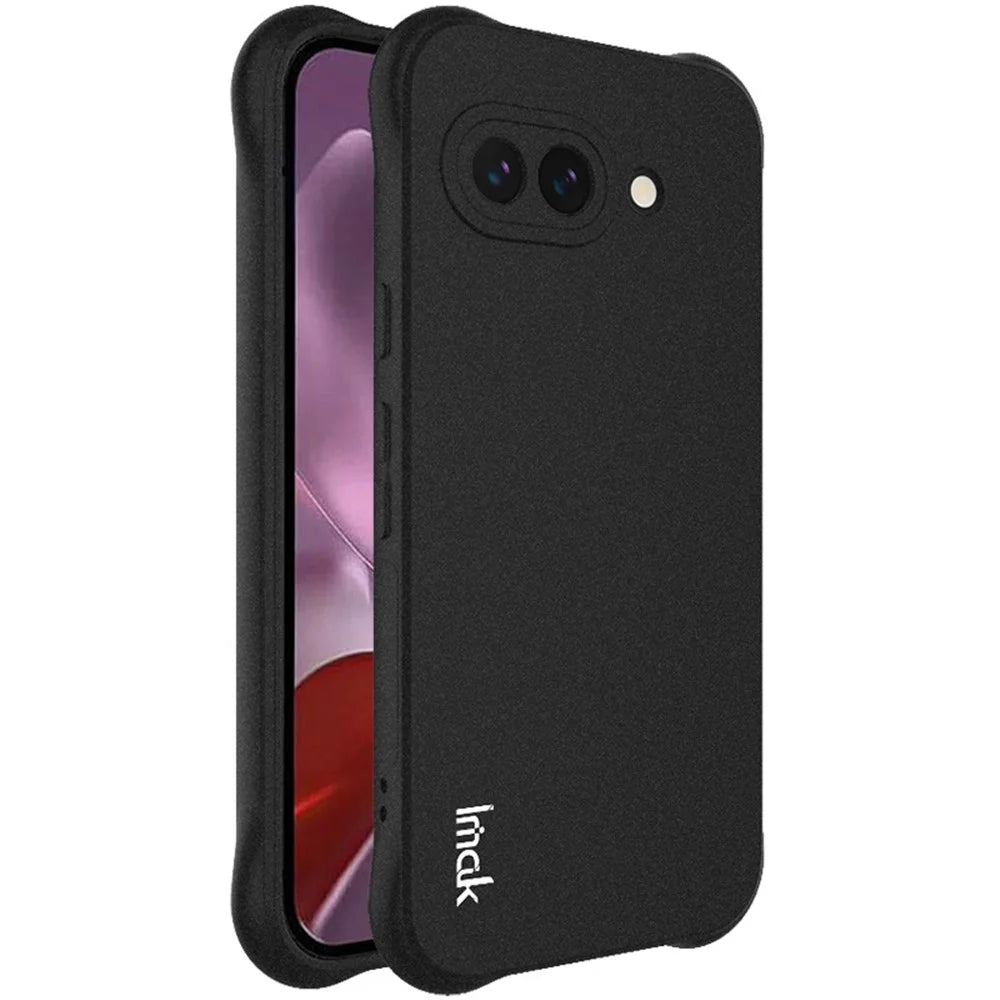 IMAK For Google Pixel 9a Case TPU Phone Cover Airbag Shockproof Protection - Black - 1