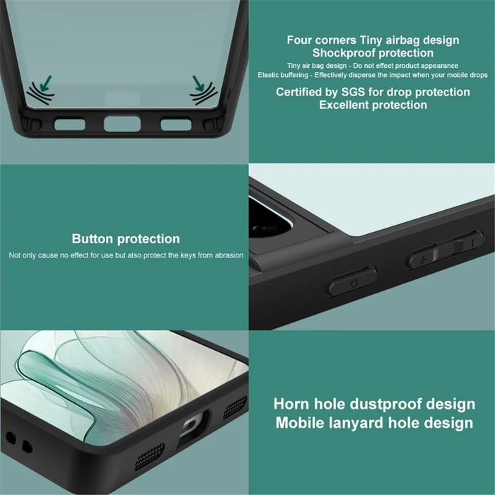 IMAK UX-9A Series for Google Pixel 9a Clear Case TPU PC Phone Cover Reinforced Corners - 6