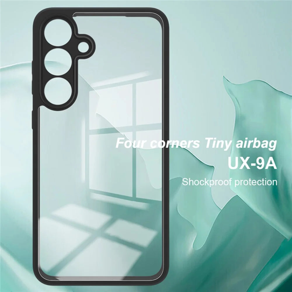 IMAK UX-9A Series for Samsung Galaxy S25 Clear Case TPU PC Phone Cover Reinforced Corners - 5