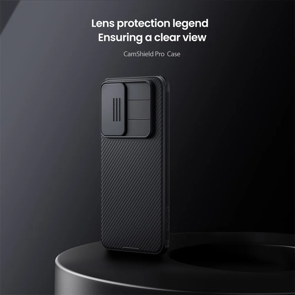 NILLKIN Camshield Pro Series for Samsung Galaxy A56 5G Case PC + TPU Slide Camera Lid Phone Cover - Black - 4