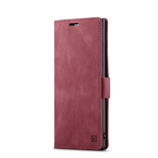 AUTSPACE For Samsung Galaxy Note 10 Plus 4G Wallet Case  A01 Leather Stand Cover with RFID Blocking Card Holder - Red - 2