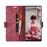 AUTSPACE For Samsung Galaxy Note 10 Plus 4G Wallet Case  A01 Leather Stand Cover with RFID Blocking Card Holder - Red - 3