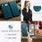 AUTSPACE For Google Pixel 7a Wallet Case  A01 Leather Stand Cover with RFID Blocking Card Holder - Blue - 6