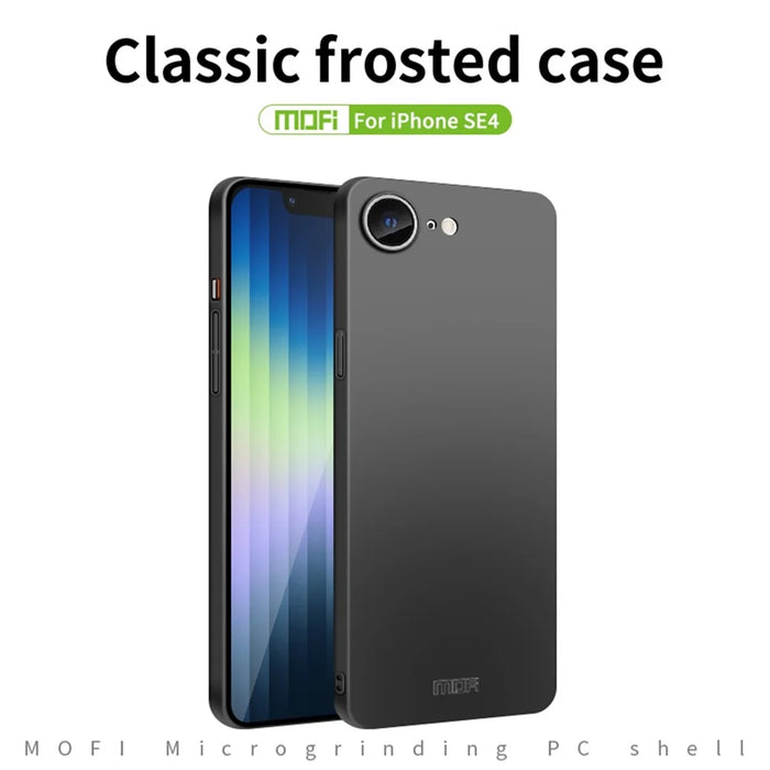 MOFI For iPhone 17e / 16e Phone Case  Shield Matte Series Ultra Slim PC Protective Cover - Black - 2