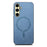 For Samsung Galaxy A56 5G Leather Back Magnetic Case Skin-touch Phone Cover - Blue - 3