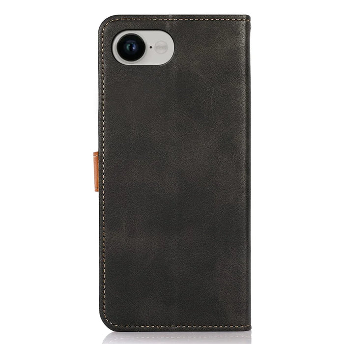 KHAZNEH For iPhone 17e / 16e Wallet Phone Case Stand Leather Flip Cover - Black - 7