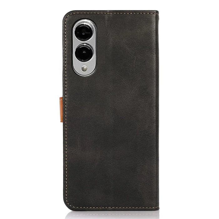 KHAZNEH For Samsung Galaxy S25 Edge Wallet Phone Case Stand Leather Flip Cover - Black - 7