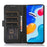 For Samsung Galaxy S25 Edge Case Cowhide Texture Leather Wallet Phone Cover with Stand - Black - 2