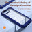 For iPhone 17e / 16e Case Anti-Drop Alloy Lens Frame PC + TPU Phone Cover - Blue - 3