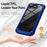 For iPhone 17e / 16e Case Anti-Drop Alloy Lens Frame PC + TPU Phone Cover - Blue - 4
