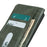 For iPhone 17e / 16e Case RFID Blocking Genuine Cow Leather Wallet Phone Cover - Blackish Green - 4