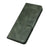 For iPhone 17e / 16e Case RFID Blocking Genuine Cow Leather Wallet Phone Cover - Blackish Green - 5