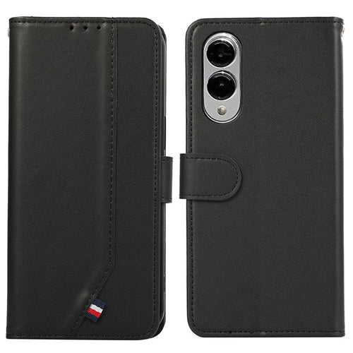 For Samsung Galaxy S25 Edge Case RFID Blocking Flip Leather Phone Cover - Black - 1