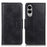 For Samsung Galaxy S25 Edge Case RFID Blocking Genuine Cow Leather Wallet Phone Cover - Black - 1