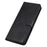 For Samsung Galaxy S25 Edge Case RFID Blocking Genuine Cow Leather Wallet Phone Cover - Black - 6