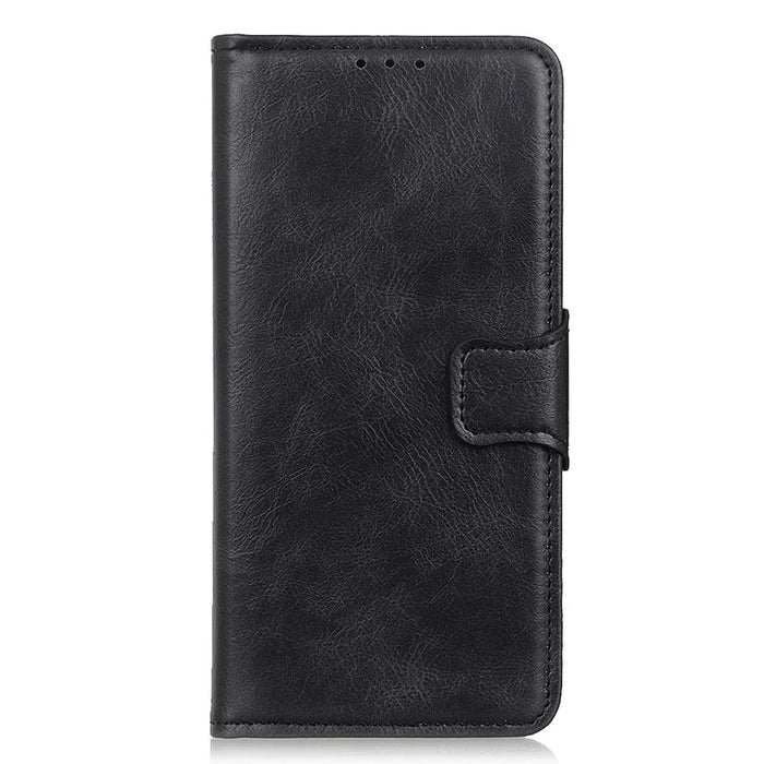 For Samsung Galaxy S25 Edge Case RFID Blocking Genuine Cow Leather Wallet Phone Cover - Black - 7