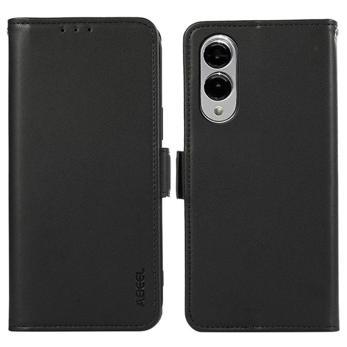 ABEEL For Samsung Galaxy S25 Edge Case Leather Phone Cover with RFID Blocking Wallet - Black - 1