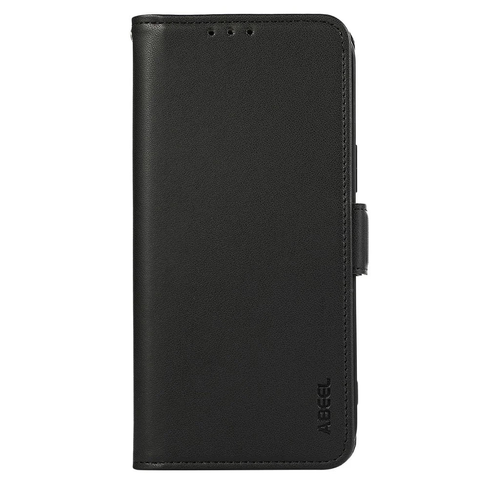 ABEEL For Samsung Galaxy S25 Edge Case Leather Phone Cover with RFID Blocking Wallet - Black - 6