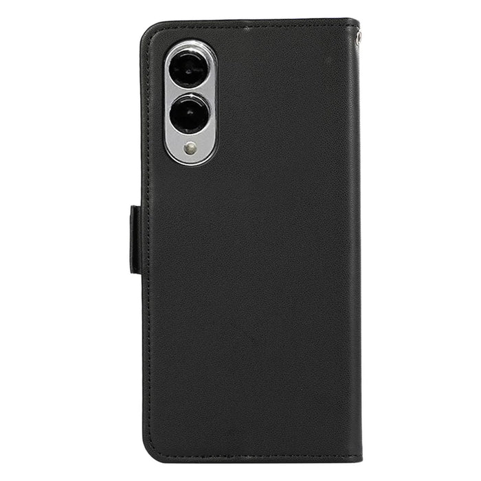 ABEEL For Samsung Galaxy S25 Edge Case Leather Phone Cover with RFID Blocking Wallet - Black - 7
