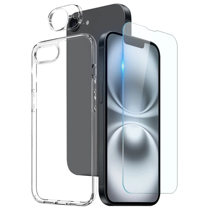 NORTHJO For iPhone 17e / 16e TPU Phone Case Set with Front Screen Protector + Lens Film - 1