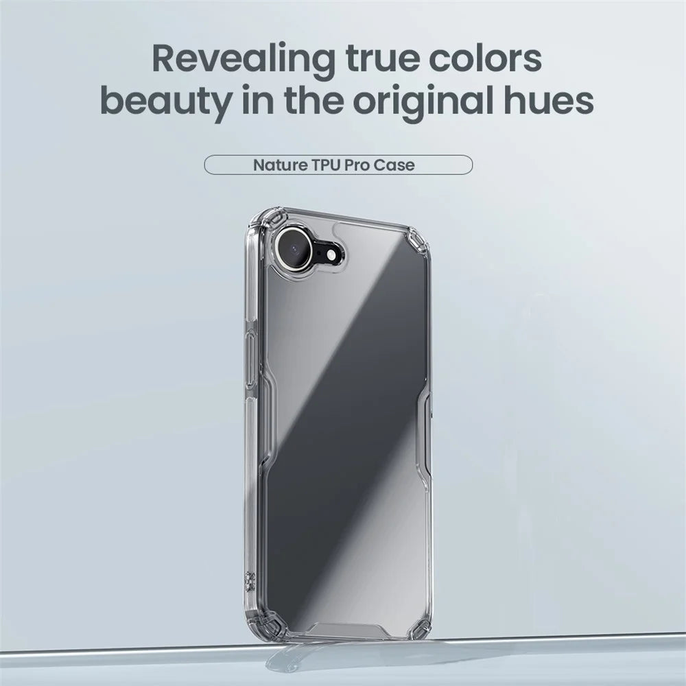 NILLKIN Nature Pro Series For iPhone 17e / 16e Case PC + TPU Anti-Scratch Clear Back Cover - 5