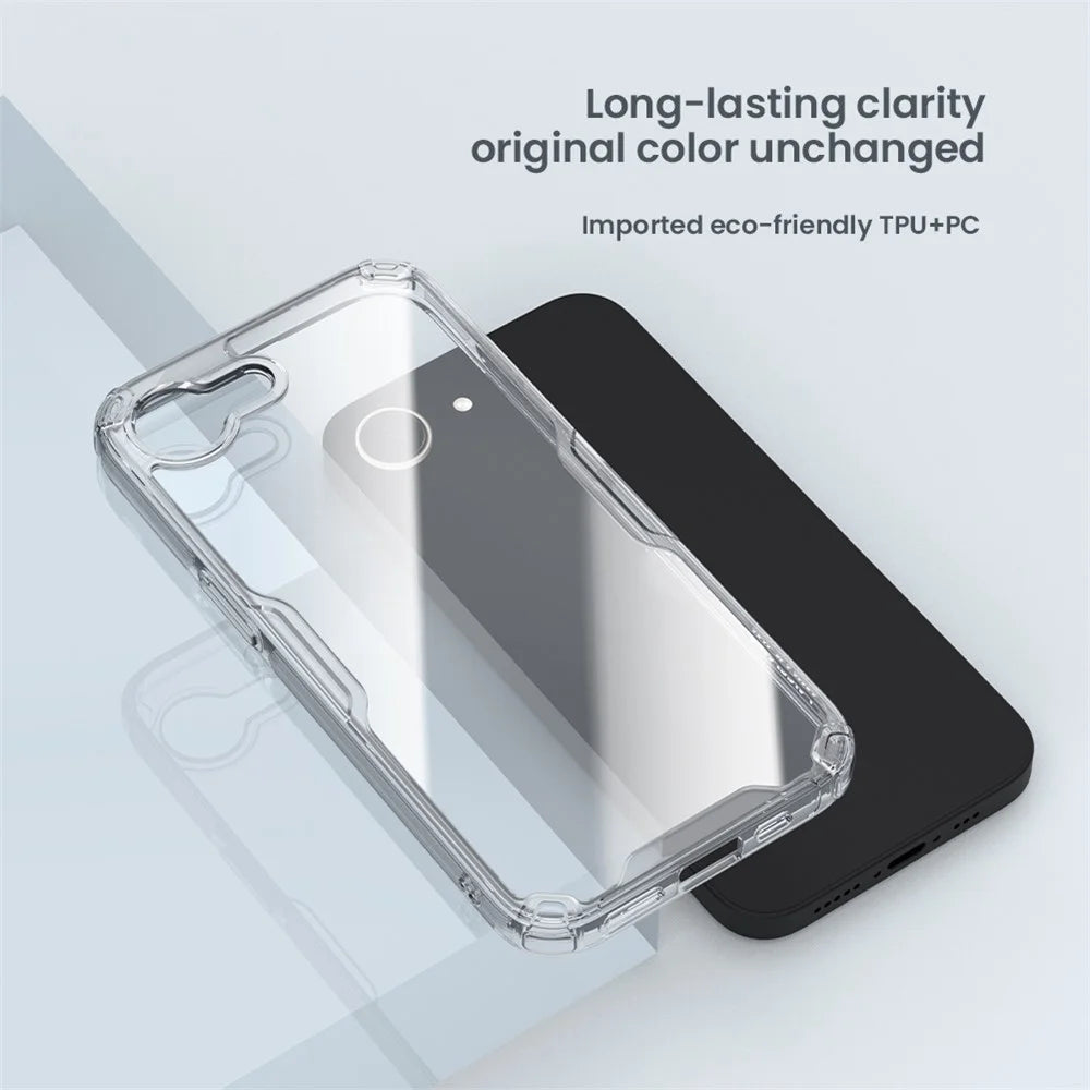 NILLKIN Nature Pro Series For iPhone 17e / 16e Case PC + TPU Anti-Scratch Clear Back Cover - 6