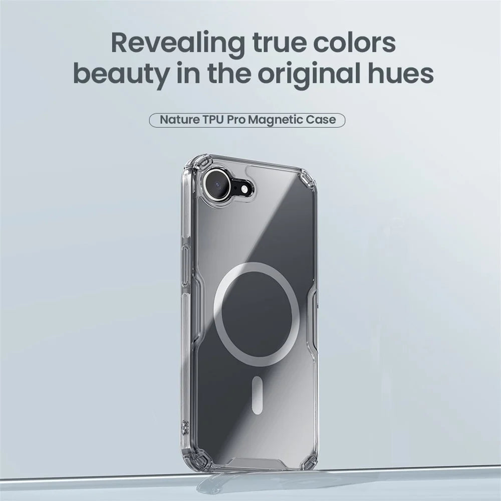NILLKIN Nature Pro Series for iPhone 17e / 16e Case Compatible with MagSafe TPU + PC Ultra Clear Phone Case Compatible with MagSafe - 6