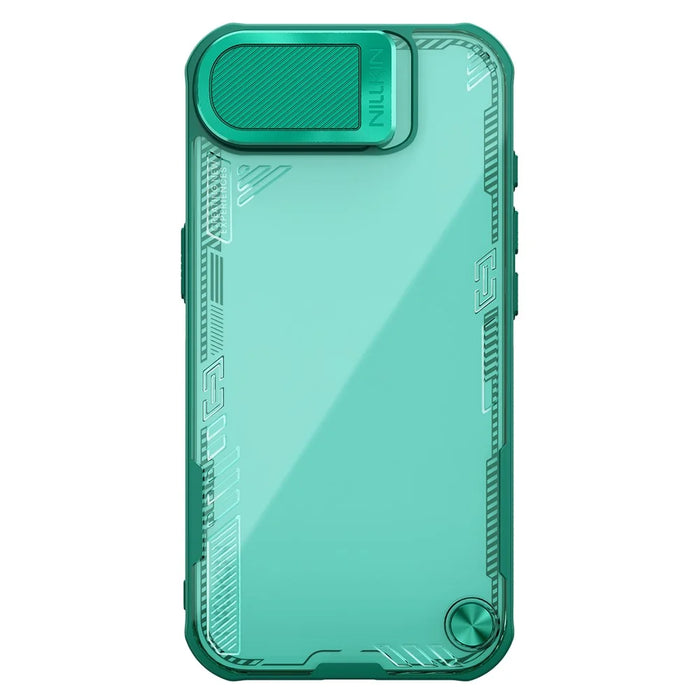NILLKIN Iceblade CamProp For iPhone 17e / 16e Case Lens Cover Kickstand PC + TPU Phone Cover - Green - 1