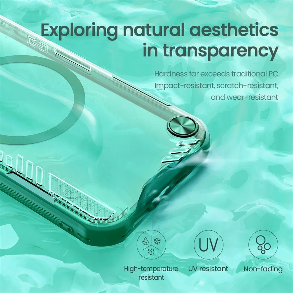 NILLKIN Iceblade CamProp For iPhone 17e / 16e Case Compatible with MagSafe Lens Frame Kickstand PC + TPU Phone Cover - Green - 5