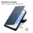 DF-012 For Samsung Galaxy S25 Ultra Case Litchi Texture Leather Wallet Stand Phone Cover - Dark Blue - 6