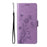 For iPhone 17e / 16e Case Butterfly Floral Imprint Wallet Stand Leather Phone Cover - Purple - 6