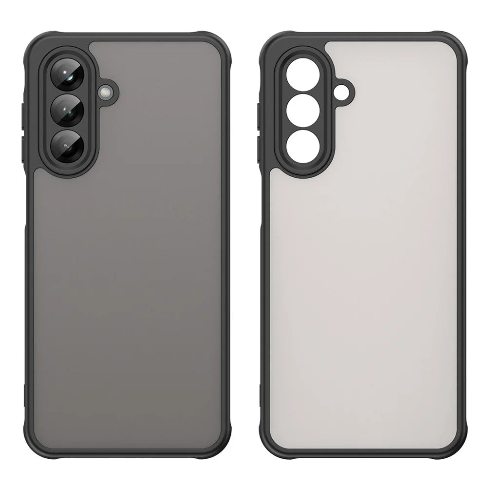 For Samsung Galaxy A26 5G Phone Case Drop Proof Airbags Frosted Translucent PC + TPU Back Cover - Black - 2
